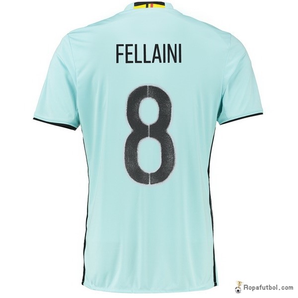 Camiseta Belgica Replica Segunda Ropa Fellaini 2016 Claro Verde